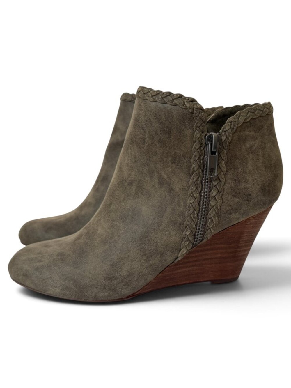 Report Wedge Boots with two zippers - Size 7 - Brown
